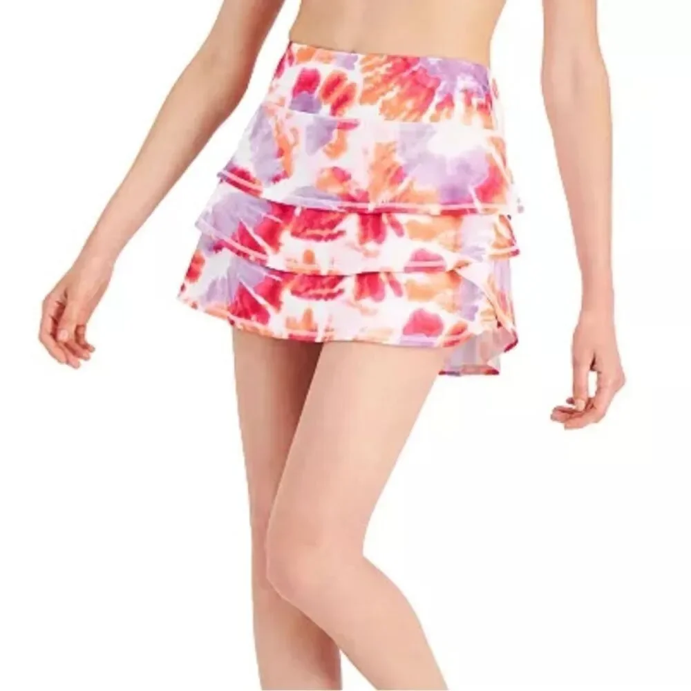 ID Ideology Women's Tie Dyed Skort Orange pink Size 2X, sport skirt 2X